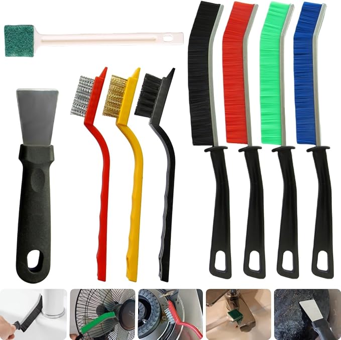 9Pcs Cleaning Brush Set, Small Space Hard Brush, Household Cleaning Product by CRAFNEW