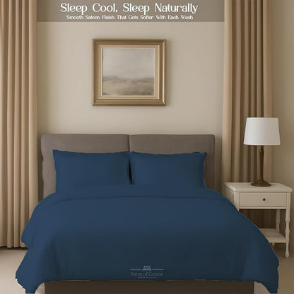 Sleeper Sofa 4 Piece Bed Sheet Set Premium Quality 100% Cotton 500 Thread Count, Smooth & Super Soft Sateen Weave, Extra Soft Bed Sheets, Wrinkle Free, 4 Inch Deep Pocket (Full, Medium)