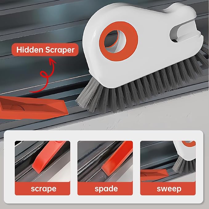 Window Groove Cleaning Brush, 2026 Upgrade 2 in 1 Multifunction Hard Bristle - Image 6
