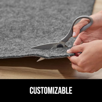 GORILLA GRIP Felt and Natural Rubber Stay in Place Slip Resistant Rug Pad, 1/4in Thick, 2x4 FT Protective Padding Under Area Rugs, Cushioned Gripper Pads, Carpet Runners, Hardwood Floors Protection