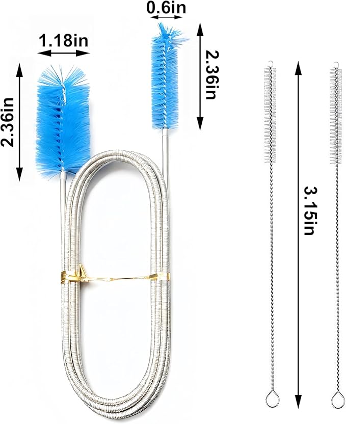 Flexible Long Drain Brush, 66 Inch Double Elastic Ended Nylon Cleaner Pipe Brush - Image 2