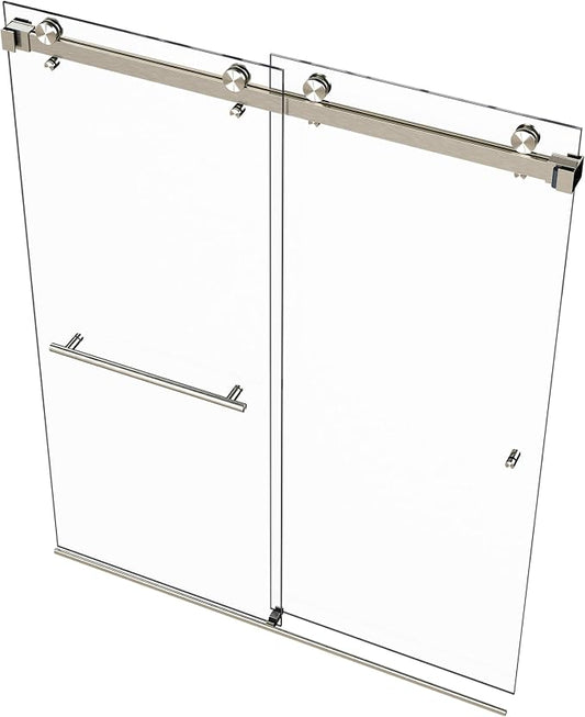 VITRA-200 56.5-59" W x 78" H Twinglide Frameless Shower Door w/ 3/8" Clear by EurotechShowers