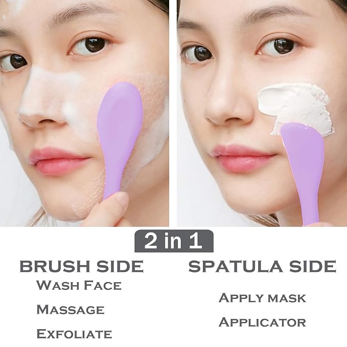 Silicone Facial Mask Applicator Face Masks Skincare Brush Facial Scrubber - Image 2