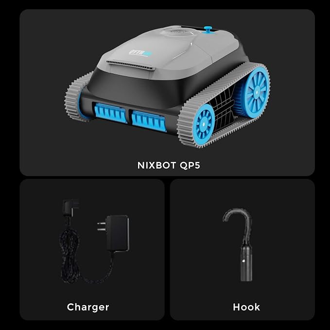 NIXBOT QP5 Robotic Pool Cleaner, Cordless Pool Vacuum - Image 9
