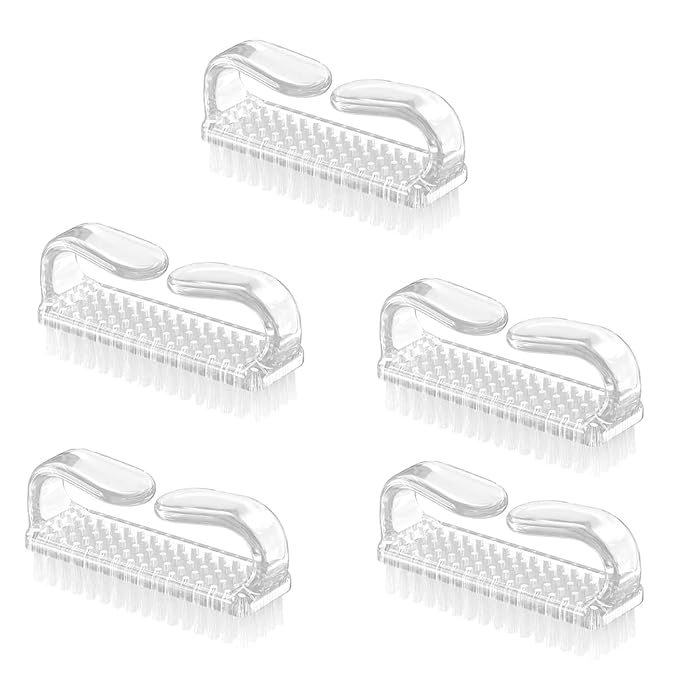 5 Pcs Handle Grip Nail Brush for Cleaning Fingernails, Nail Scrub Brush by baixikly