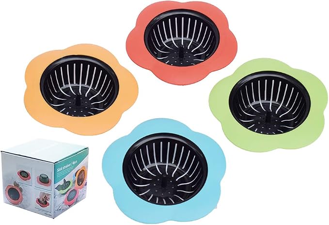 Kitchen Sink Strainer 4 Pack, Pouring strainers，Drain FilterLarge Wide Rim 4.5" by Tmflove