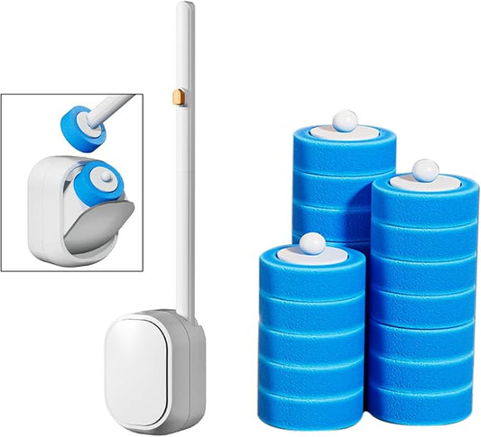 Wall Mounted Disposable Toilet Brush and Holder Toilet Bowl Cleaner by Ryhiac