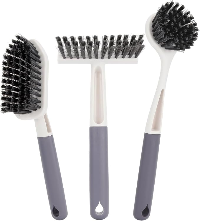 Xicennego 3 Pack Kitchen Cleaning Brush Set, 1 Pot and Dish Cleaning Brush by Xicennego