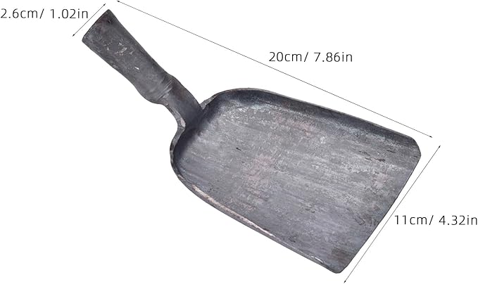 Veemoon Steel Fireplace Ash Shovel, BBQ Charcoal Shovel Small Compact Coal - Image 2