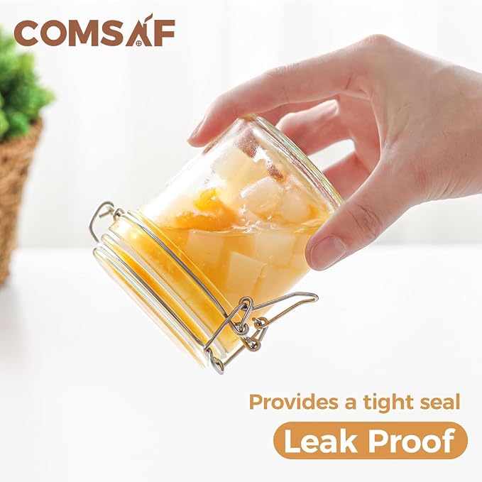 ComSaf 8oz Small Airtight Glass Jars Set of 12 - Image 6