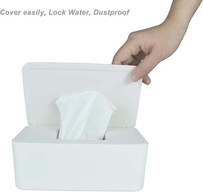 Diaper Wipes Dispenser, Tissue Storage Box Case, Wet Wipe Dispenser Holder - Image 3