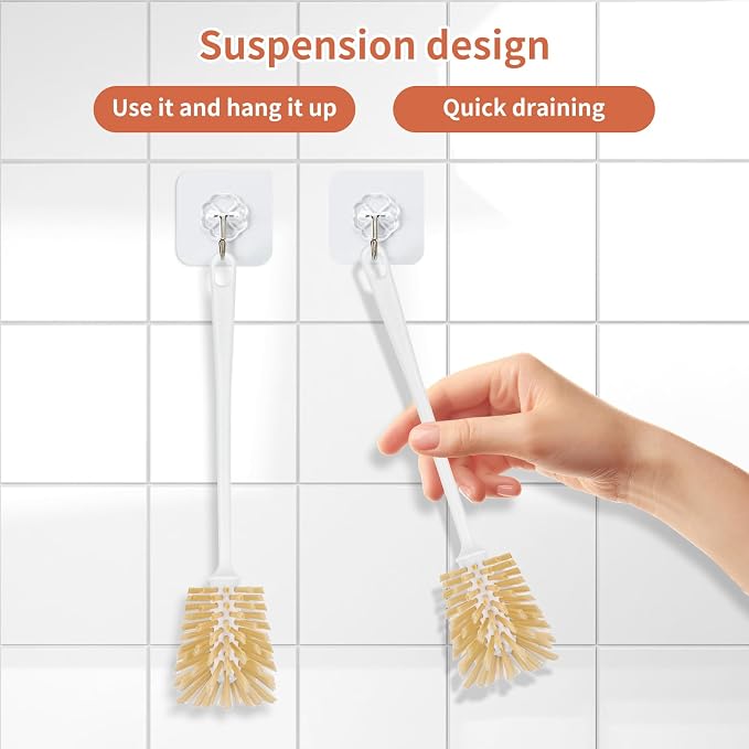 Bottle Brush Set – Adjustable Long Handle Narrow Bottle Cleaner, Fixed Handle - Image 6