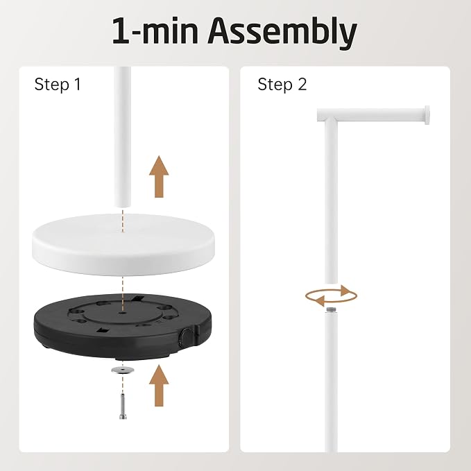 KES White Toilet Paper Holder Stand - Image 7