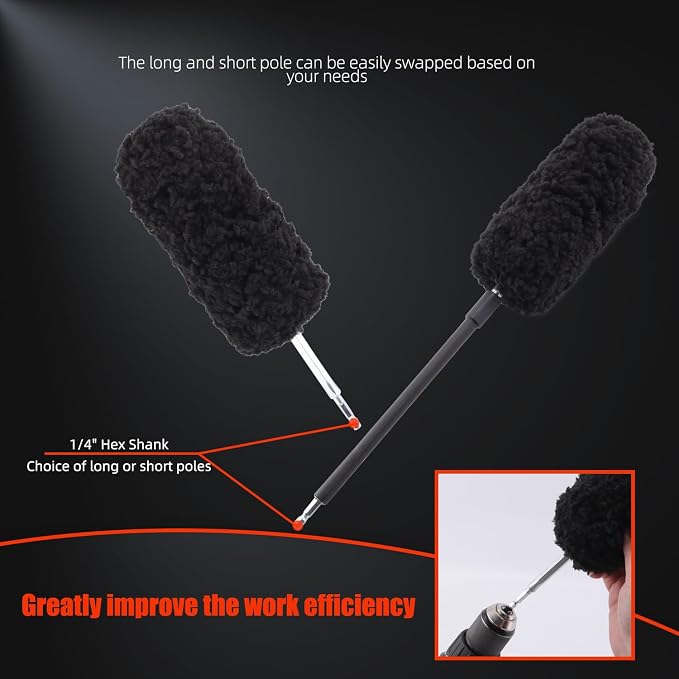 Drill Wheel Brush, Drill Microfiber Wheel Brush, SPTA 1 Pc Soft Microfiber - Image 5