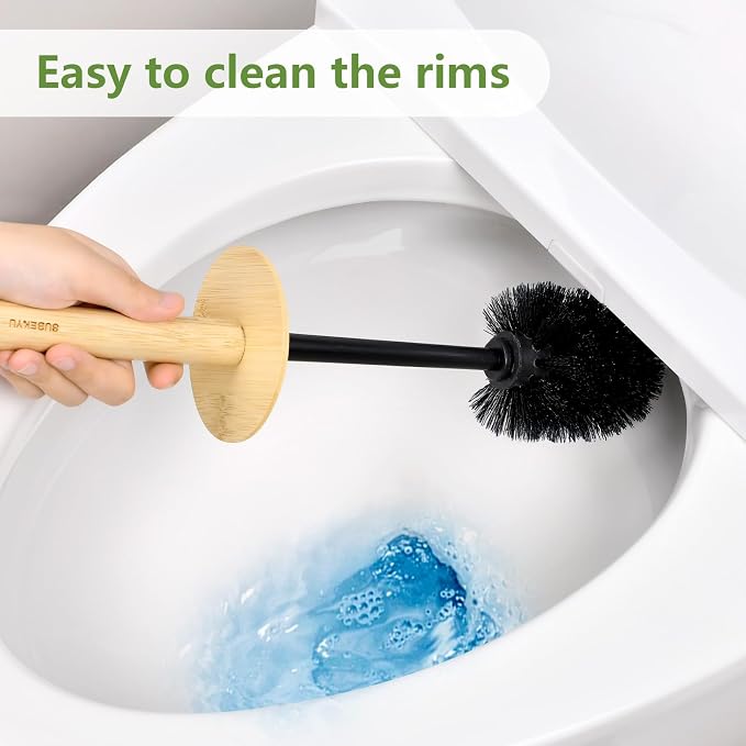 SUBEKYU Toilet Brush, Toilet Bowl Brush and Holder Set, Bathroom Toilet Bowl - Image 3