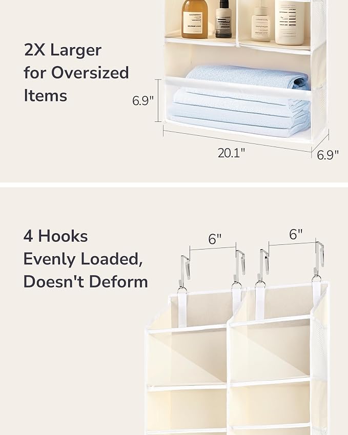 ULG Over the Door Organizer, 5-Tier Extra Large Hanging Storage - Image 6