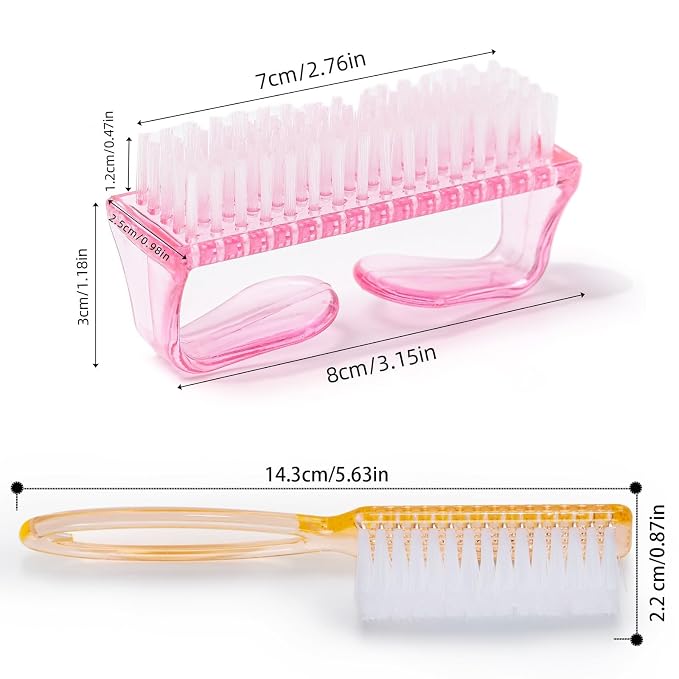 5PCS Handle Grip Nail Brush, Hand Fingernail Scrub Cleaning Brushes - Image 3