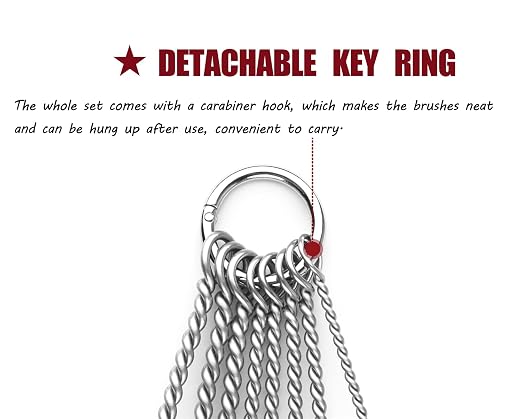 16 Inch Extra Long Pipe Cleaning Brush Set Abrasive Filament, 8 Piece Variety - Image 5