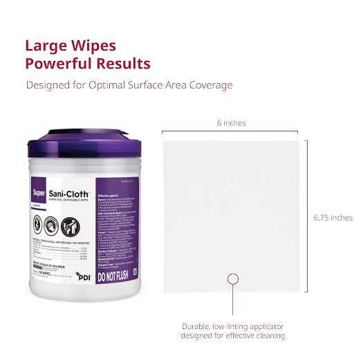 Super Sani-Cloth Germicidal Disposable Wipe, Hospital Grade Disinfection - Image 8