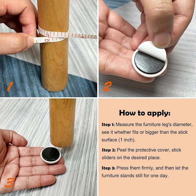 1-1/5 inches Stick Furniture Sliders - Image 4