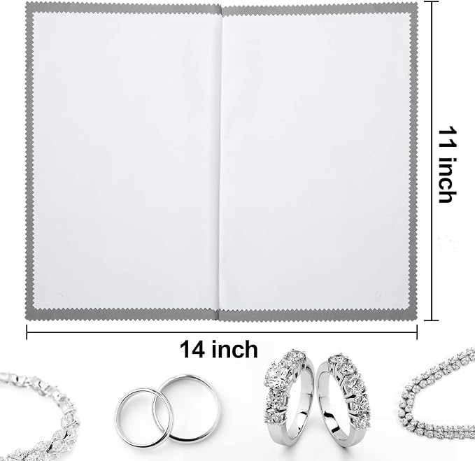 PINGMIC 2 Packs Large Jewelry Polishing Cloths - Image 2