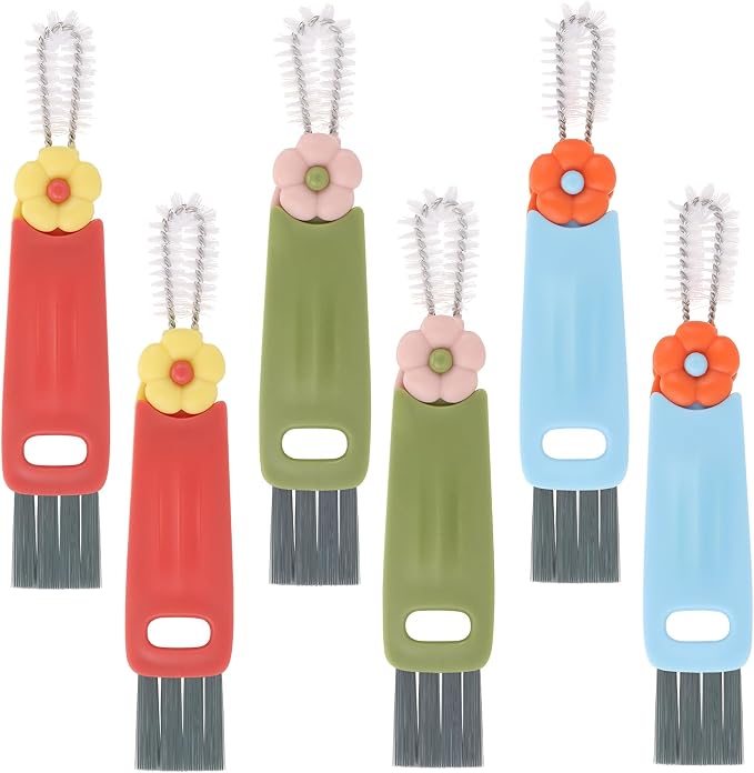 6Pcs 3 in 1 Cup Lid Cleaning Brush, Cup Lid Gap Cleaner by Tecbeauty