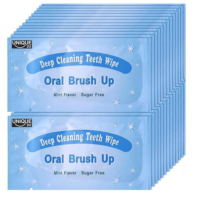 100pcs Disposable Textured Deep Cleaning Teeth Wipes Finger Brush Oral Brush - Image 6