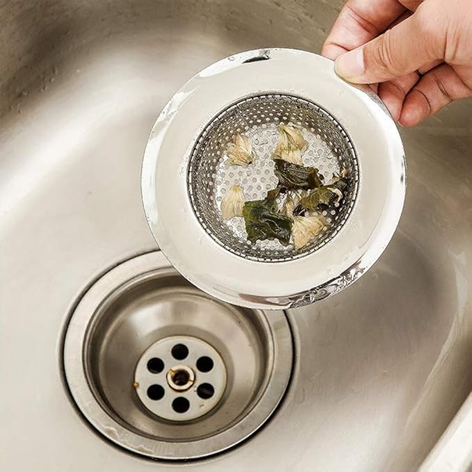 4.5 Inch Diameter Rim Heavy Duty Stainless Steel Kitchen Sink Basket Strainer - Image 5