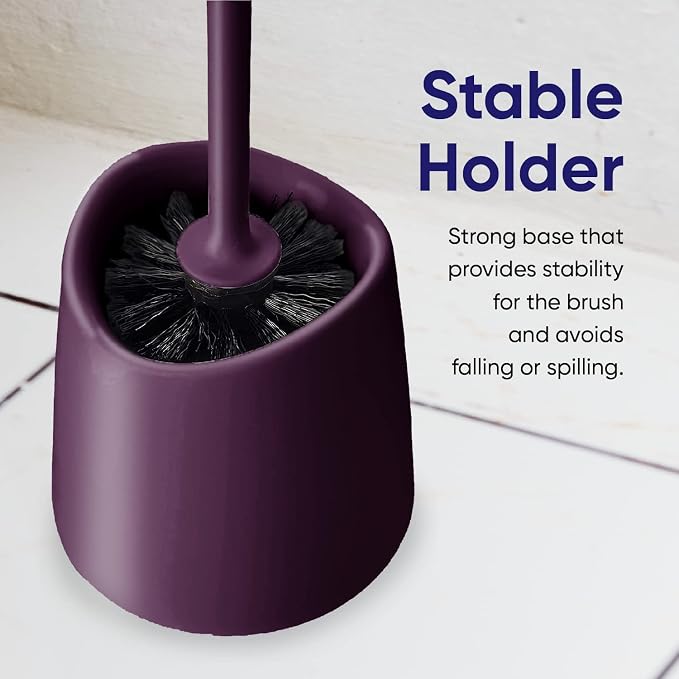 Toilet Brush Cleaner and Holder Purple 3 Pack Toilet Bowl Cleaner Brush - Image 4