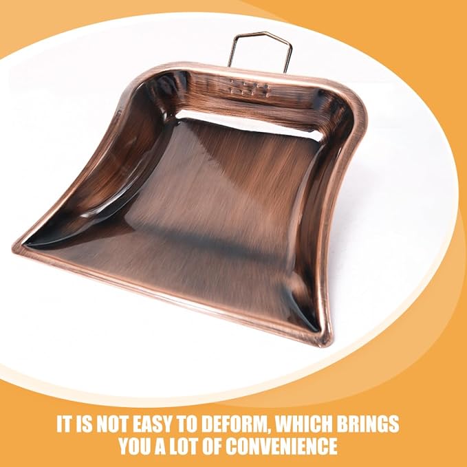 VICASKY Small Handheld Desktop Dustpan in Antique Copper Color, Stainless Steel - Image 4