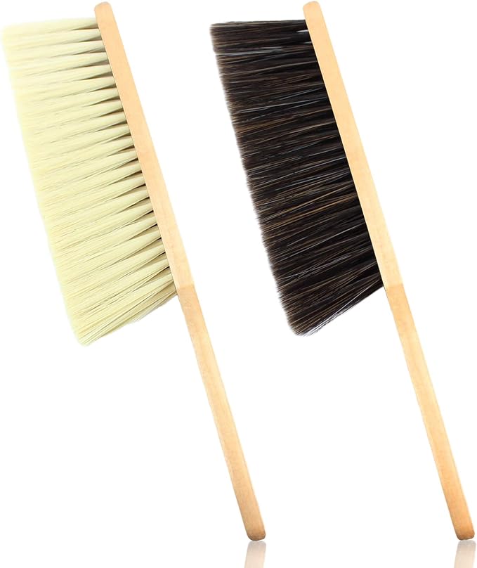 2 Pieces Dust Brush Hand Broom Wooden Bench Brushes by REDANHA