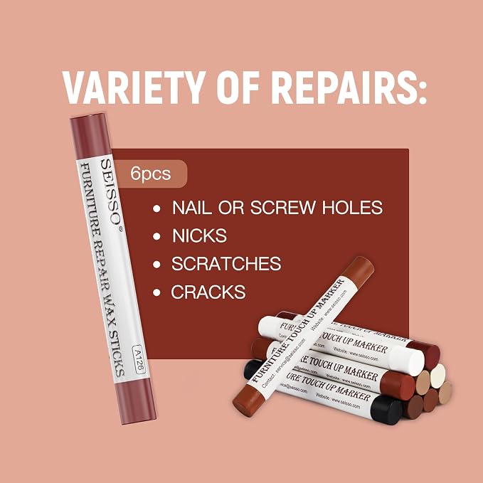 SEISSO Furniture Repair Crayon, Scratch Repair Wax, Furniture Marking Repair - Image 3