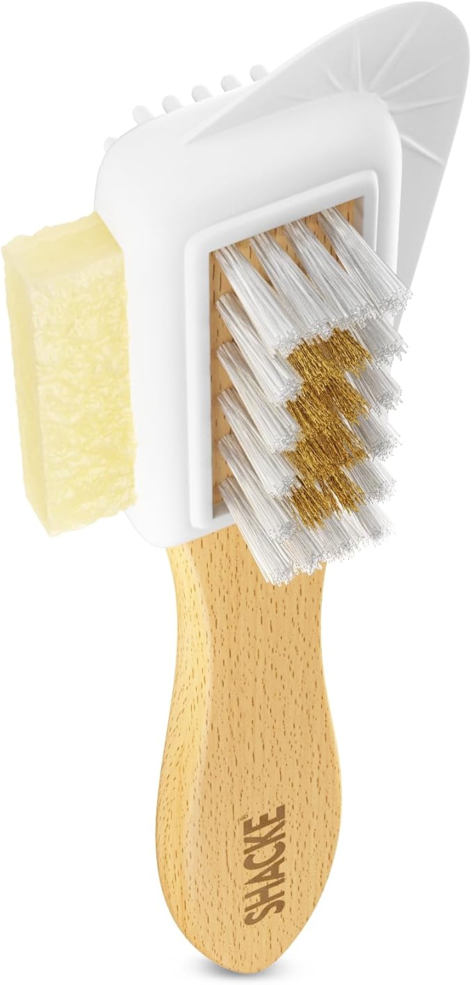 Suede & Nubuck 4-Way Leather Brush Cleaner by Shacke