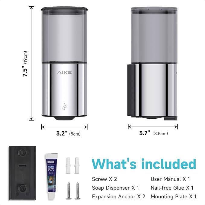 AIKE Automatic Soap Dispenser Wall Mounted - Image 8