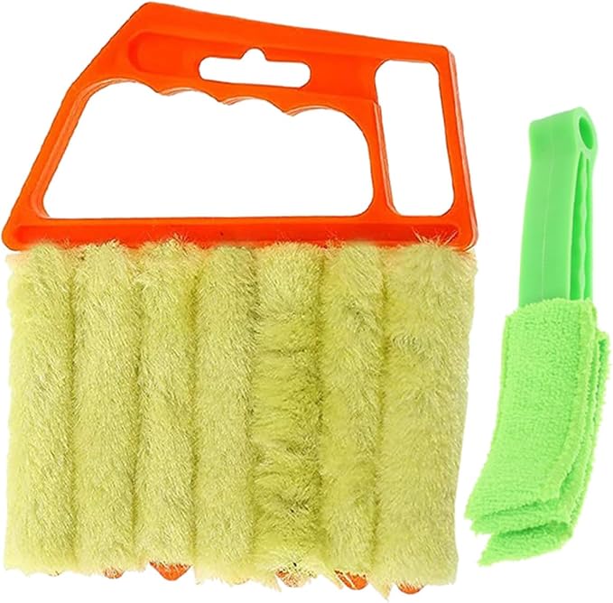 2pcs Handheld Blinds Cleaning Brush Set, 7-Finger and 3-Finger Window Shutter by StylishBagToCreateStyle