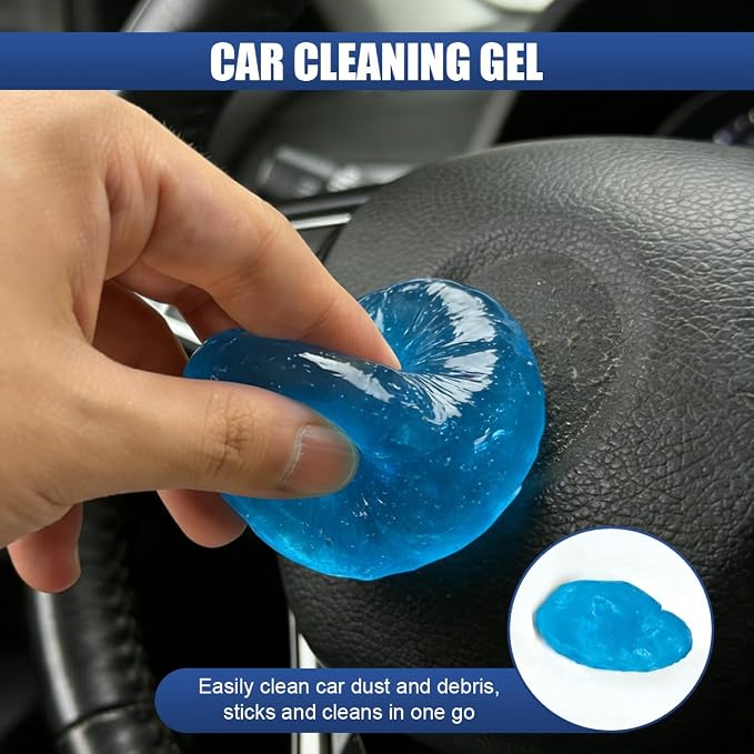 Craedli 2PCS Car Cleaning Gel, Reusable Dust Remover Slime Kit, Car Air Vent - Image 3