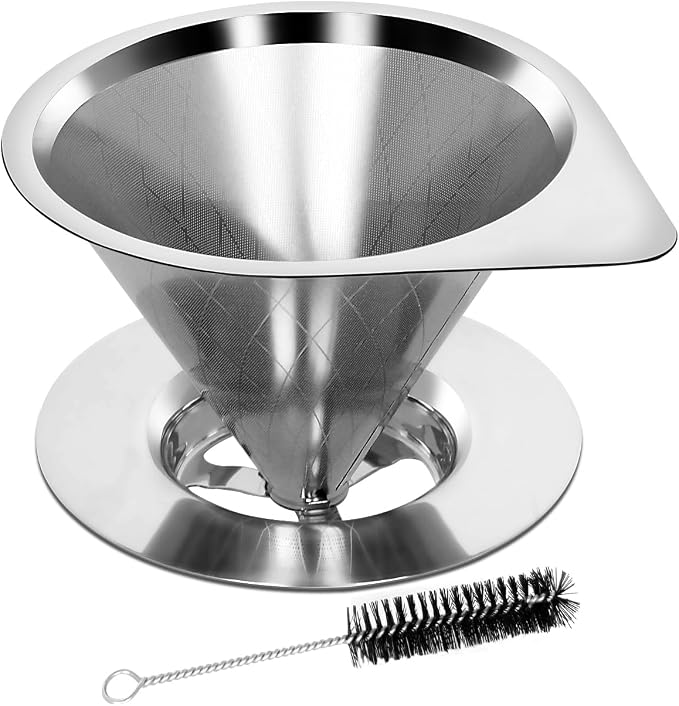 LHS Pour Over Coffee Dripper Reusable Coffee Filter Paperless Coffee Filter by LHS
