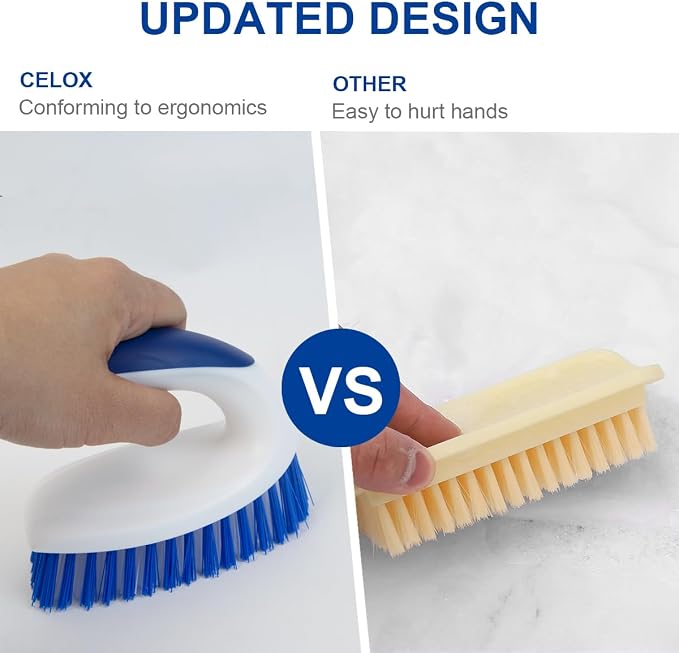 CELOX Stiff Bristle Brush for Cleaning, Hard Bristle Brush for Carpet Cleaning - Image 7