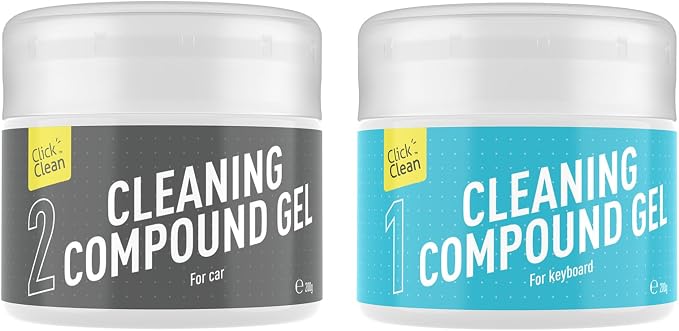 CLICK CLEAN 7oz Car & Keyboard Cleaning Gel x 2, Universal Dust Cleaning Gel by CLICKCLEAN