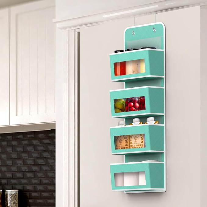 Simple Houseware 4 Clear Window Pocket Over Closet Door Storage Hanging - Image 3