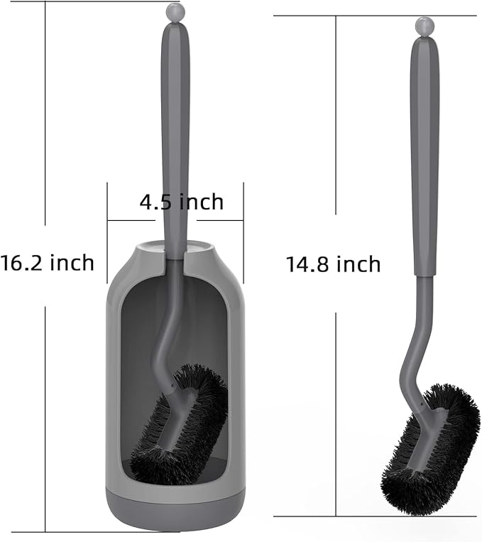 HAMITOR Toilet Bowl Brush Holder Set: Bathroom Deep Cleaning Toilet Cleaner - Image 7
