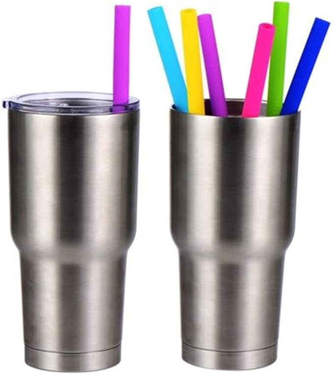 tifanso 14PCS Reusable Silicone Straws - Image 7