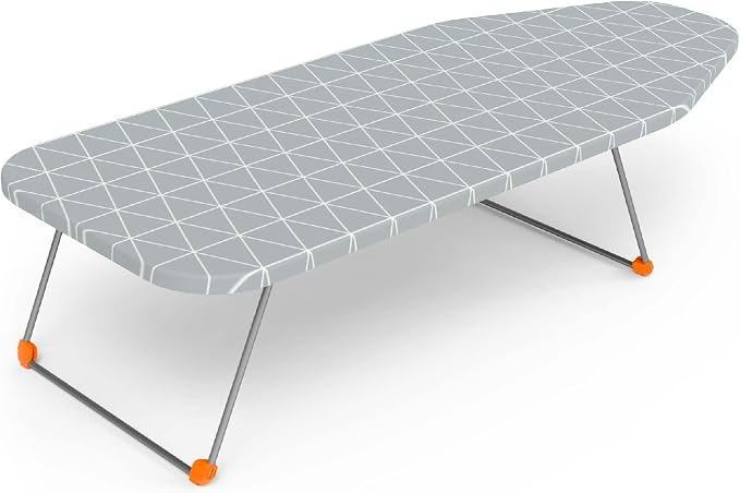 Tabletop Ironing Board with Folding Legs, Small Ironing Board with Thick Cotton by happhom