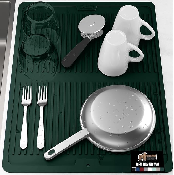 GORILLA GRIP 100% BPA-Free Silicone Dish Drying Mat by GorillaGrip