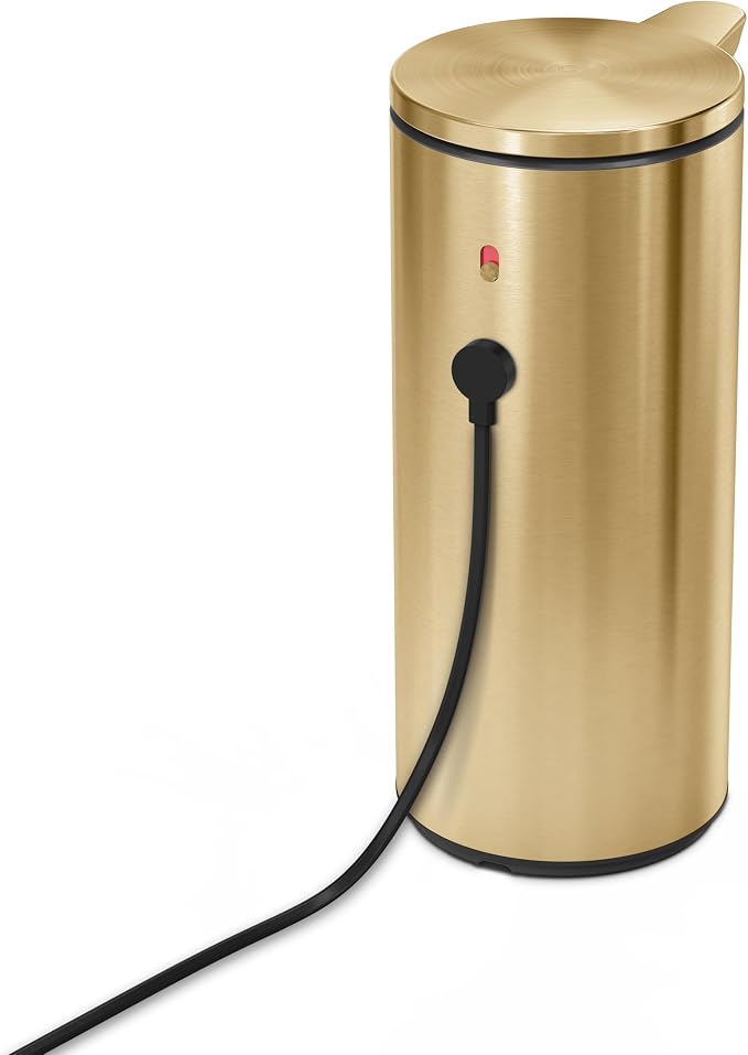 simplehuman 9 oz. Touch-Free Automatic Rechargeable Sensor Pump, Brass - Image 3