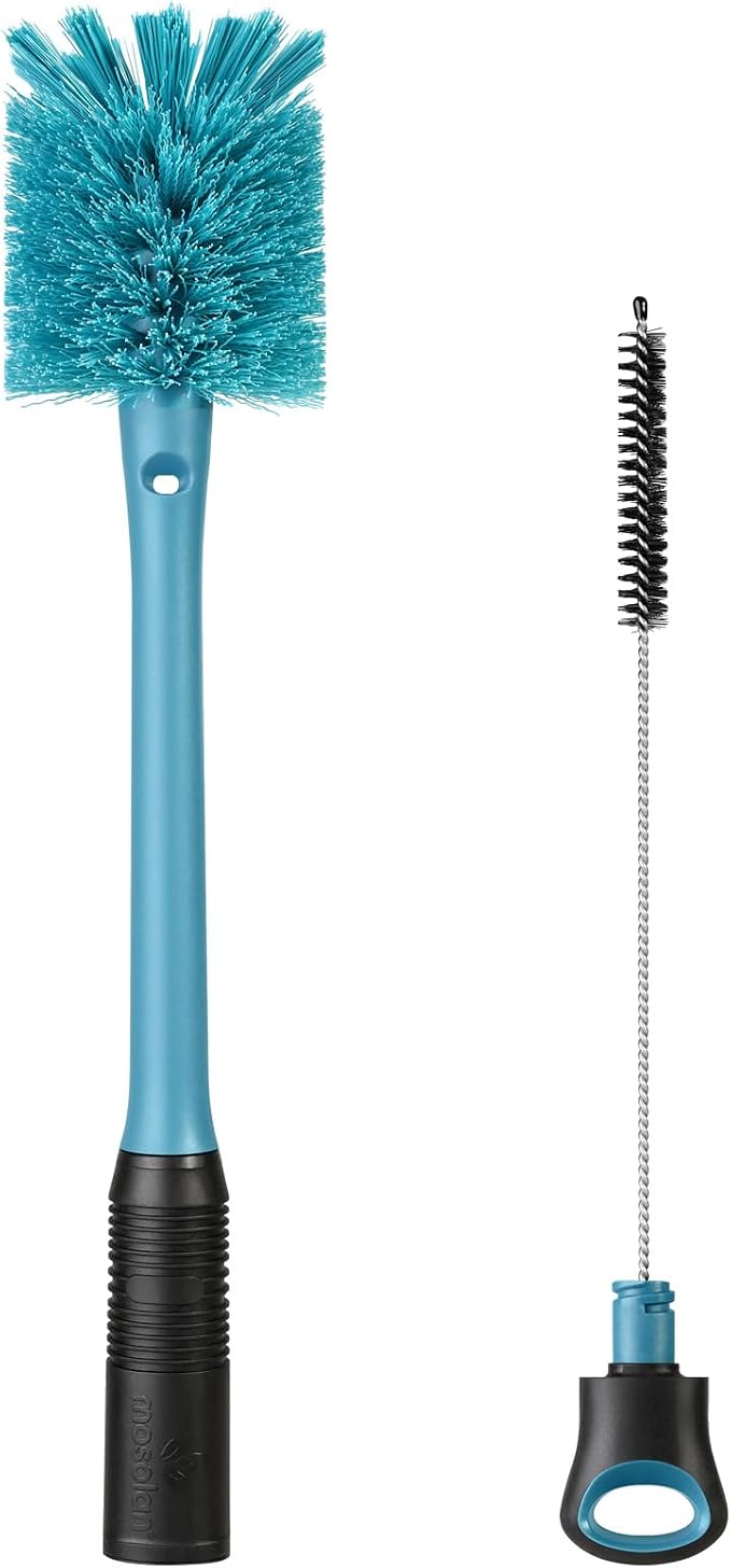 2-in-1 Water Bottle Brush and Straw Cleaner Brush, Long Handle Scrub Brush by mosolan