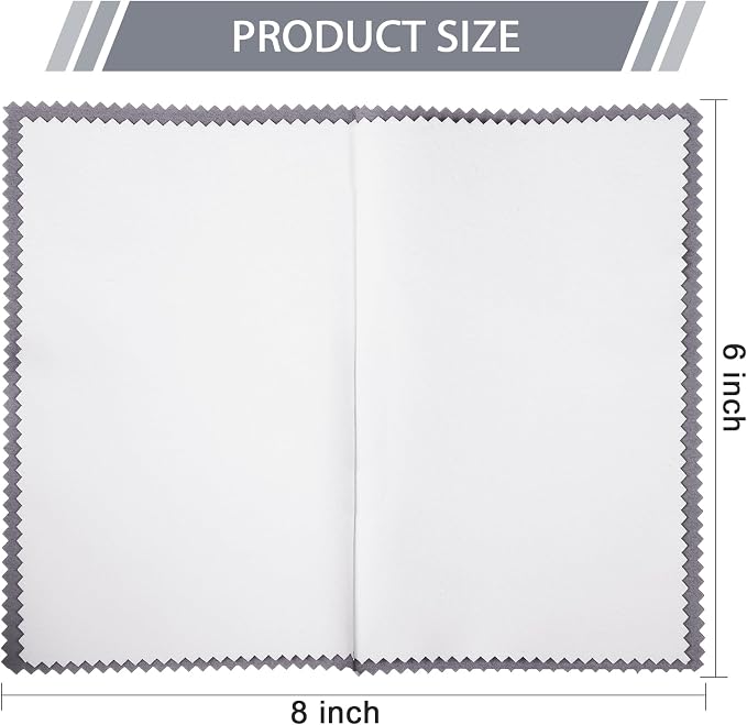 Breling 20 Pcs Silver Jewelry Polishing Cloths 6 x 8 inches Jewelry Cleaning - Image 2