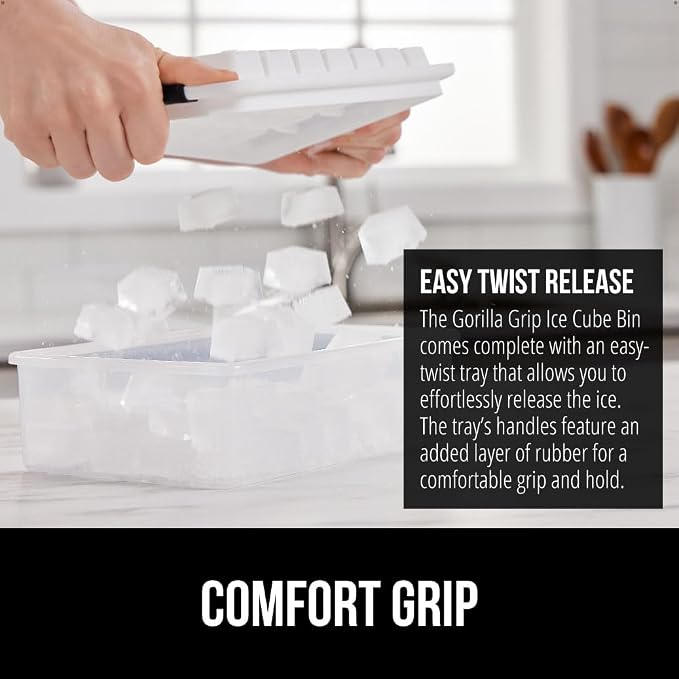 GORILLA GRIP Stackable Ice Cube Tray and Bucket Set - Image 4