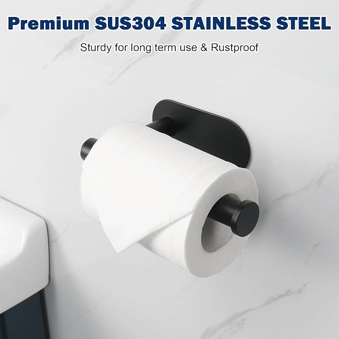 NearMoon Toilet Paper Holder Self Adhesive, Premium Thicken SUS304 Stainless - Image 2