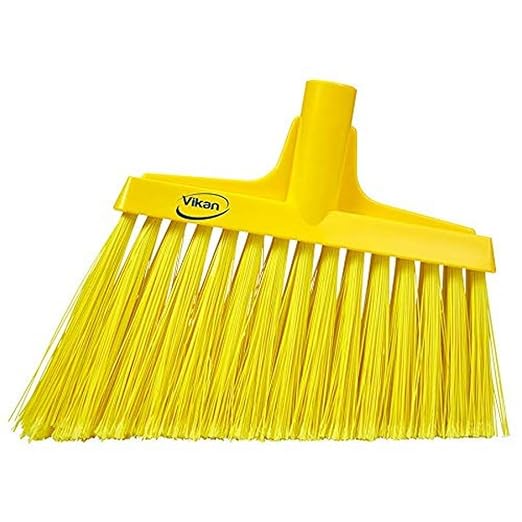 Vikan 29166 Flagged, Soft Angled Broom Yellow by Vikan